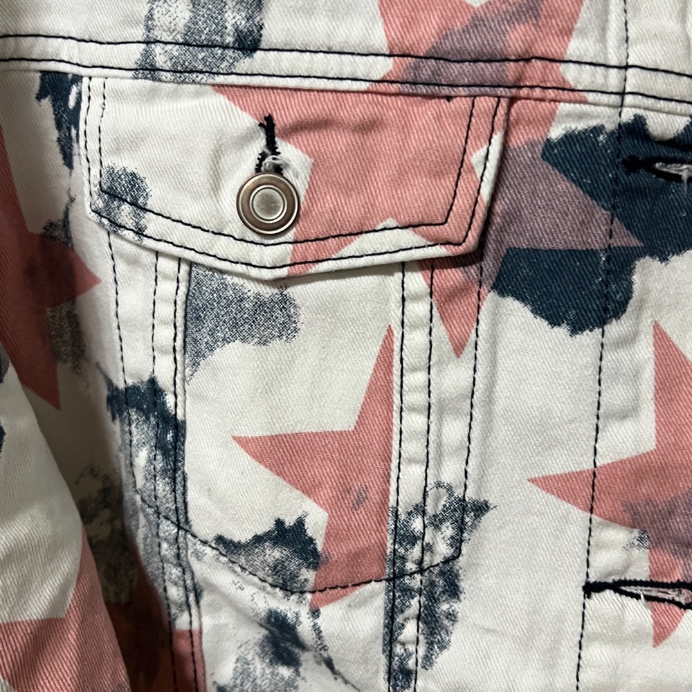 Star Pattern Denim Jacket - Picture 3 of 8